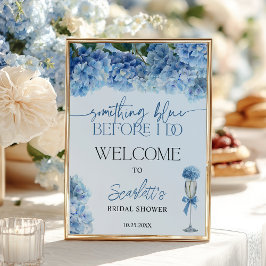 Poster Something Blue Hydrangea Welcome Bridal Shower 