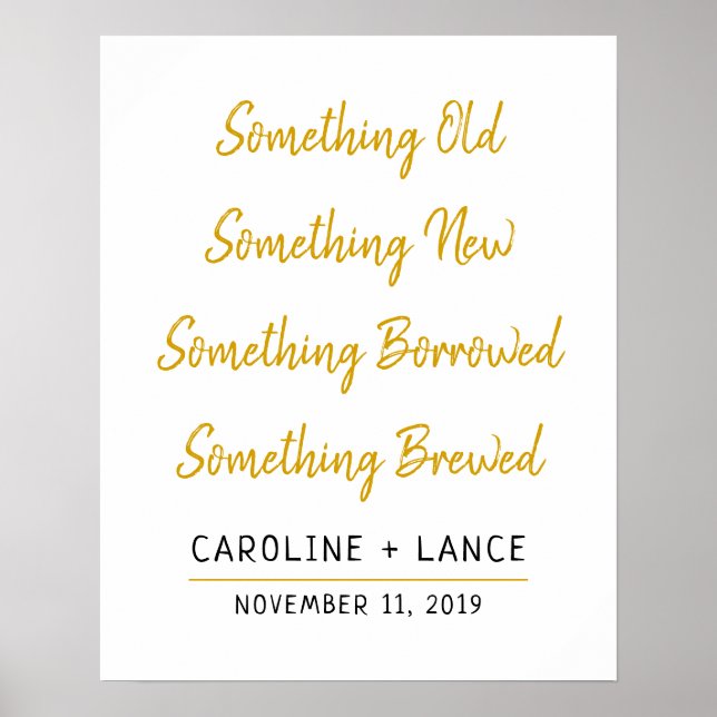 Poster Something Borrowed, Something Brewed Bridal Shower (Frente)