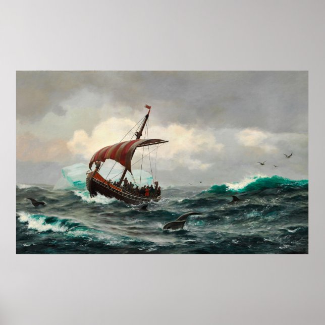 Poster Sommernat em den Grønlandske Kyst circa Aar 100 (Frente)