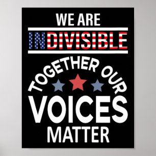 Poster Somos Indivisíveis Juntos Nossas Vozes
