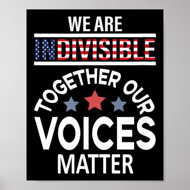 Poster Somos Indivisíveis Juntos Nossas Vozes (Frente)