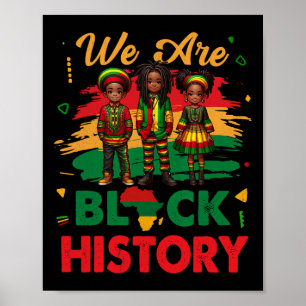 Poster Somos Mapa do Mês da História Negra Meninos Africa