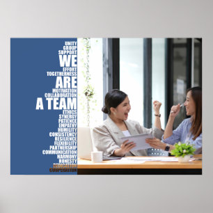 Poster SOMOS UMA EQUIPE Arte de Parede Inspiradora para E