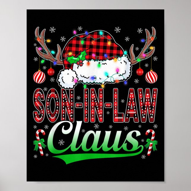 Poster Son-in-law Claus Christmas Light Matching Family X (Frente)