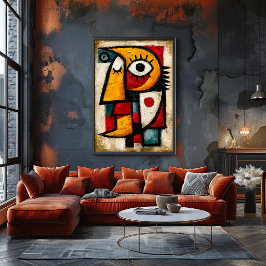 Poster Sonhador Cubista Primitivo Geométrico Abstrato Ous