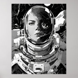 Poster Sonhador Galático: Rapariga do Astronauta