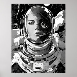 Poster Sonhador Galático: Rapariga do Astronauta