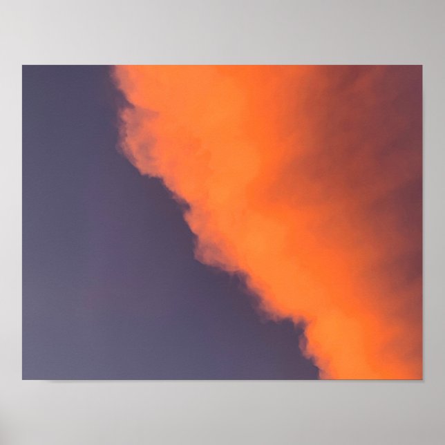 Poster Sonhador, nuvens mágicas em cores mágicas e sonhad (Frente)