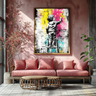 Poster Sonhador Urbano Moderno Arte Contemporânea de Pare