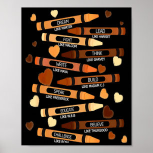 Poster Sonhe Como Líderes Martin African Mo História Negr