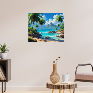 Poster Sonhe, Paraíso Tropical,