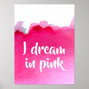 Poster Sonho com a cor-de-água cor-de-rosa