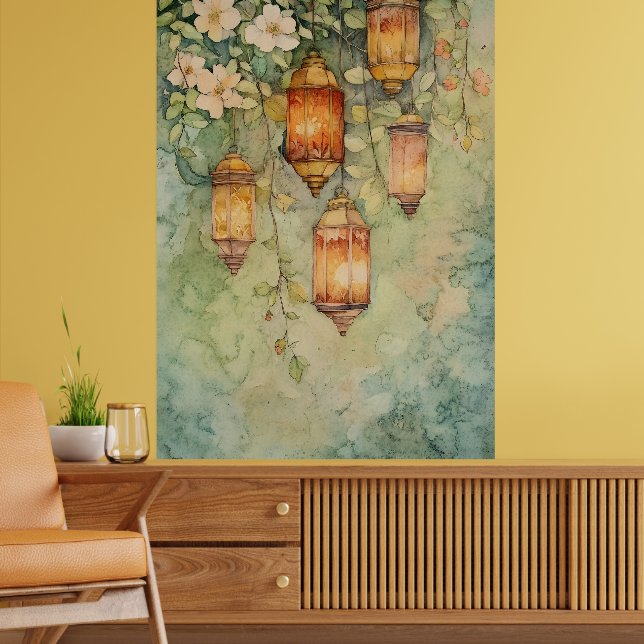 Poster Sonho da Lanterna, reminiscente de marroquino ou s (Sala de Estar 2)