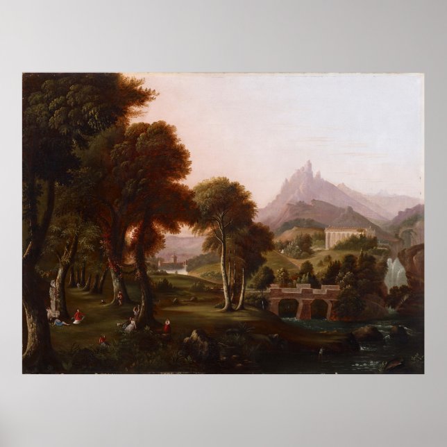 Poster Sonho de Arcadia (1838) — Thomas Cole (Frente)