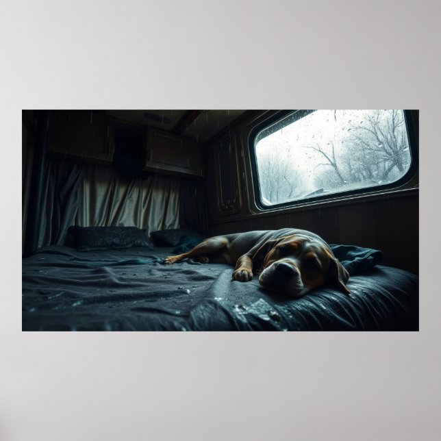 Poster Sonho de Cachorro Dormindo em RV (Frente)