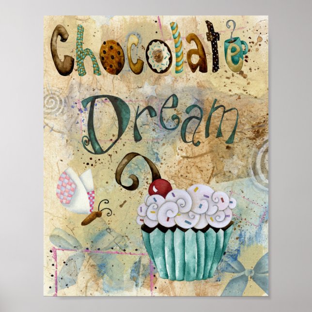 Poster Sonho de Chocolate. 20.32 cm x 25.4 cm (Frente)