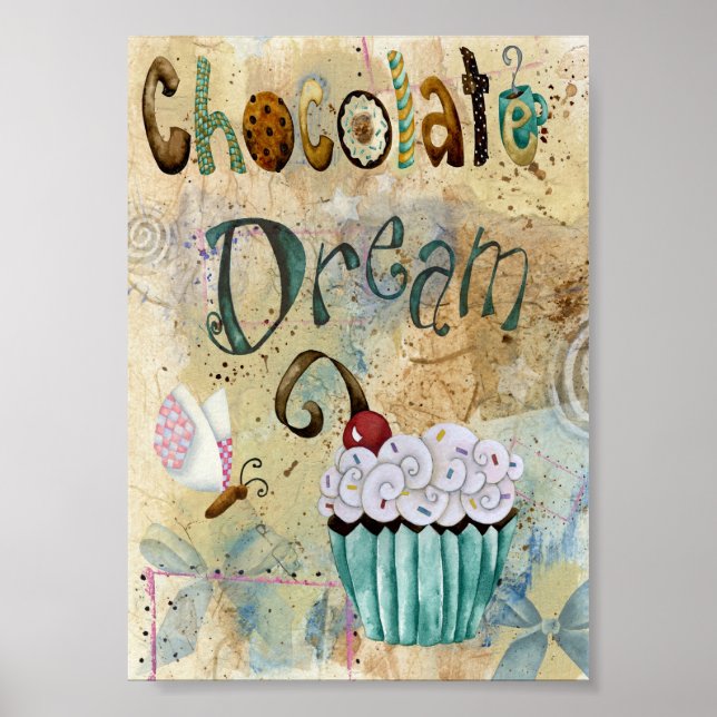 Poster Sonho de Chocolate. 5x7 (Frente)