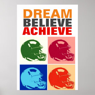 Poster Sonho De Motivação Acredita Em Conseguir Arte Po