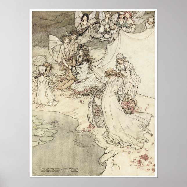 Poster Sonho de uma noite de verão, 1908 (Frente)