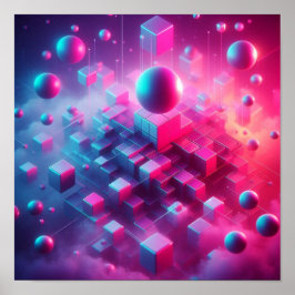 Poster Sonho de Volta às Aulas Visão Neon Flutuante