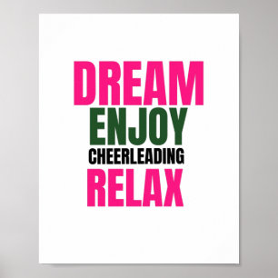 Poster sonho desfrute de alegria, relaxe