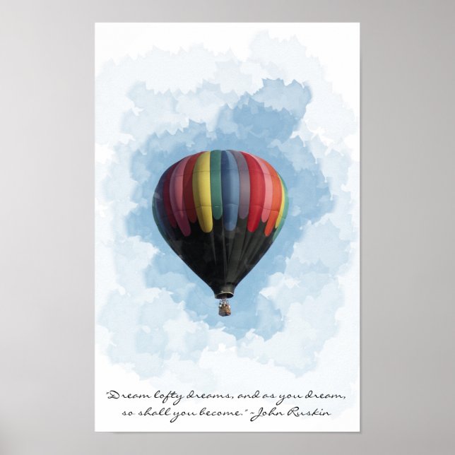 Poster Sonho do Balão de Ar Quente (Frente)