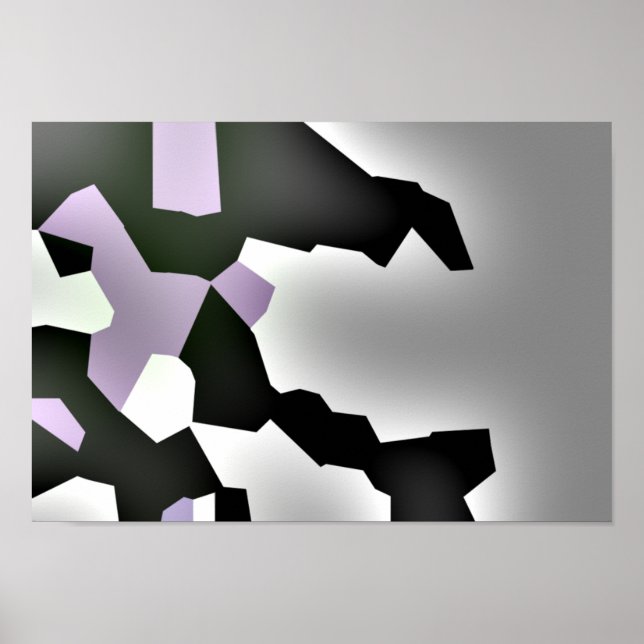 Pôster "Sonho Fragmentado" Arte Abstrato digital (Frente)