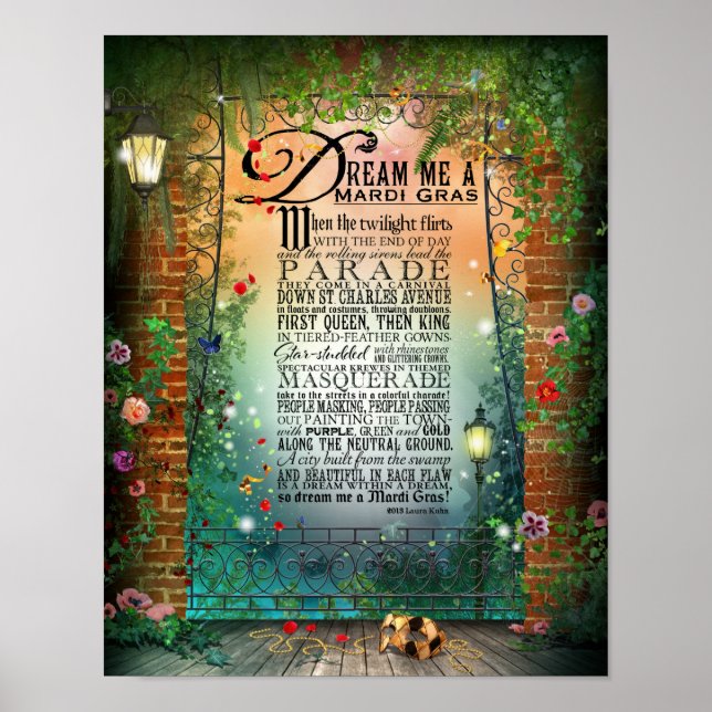 POSTER SONHO-ME UM MARDI GRAS (Frente)