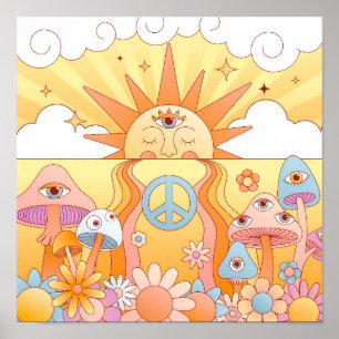 Poster Sonho Psicodélico de Verão