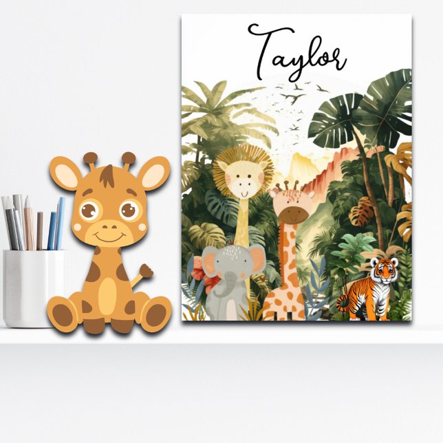 Poster Sonho Safari Exótico de Animais da Selva (Criador carregado)