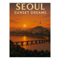 Sonho Sunset Coreano Seoul - Arte Skyline City