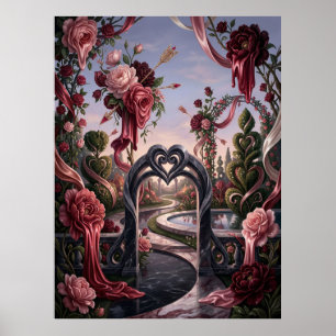 Poster Sonho Surrealista de Jardim de São Valentim