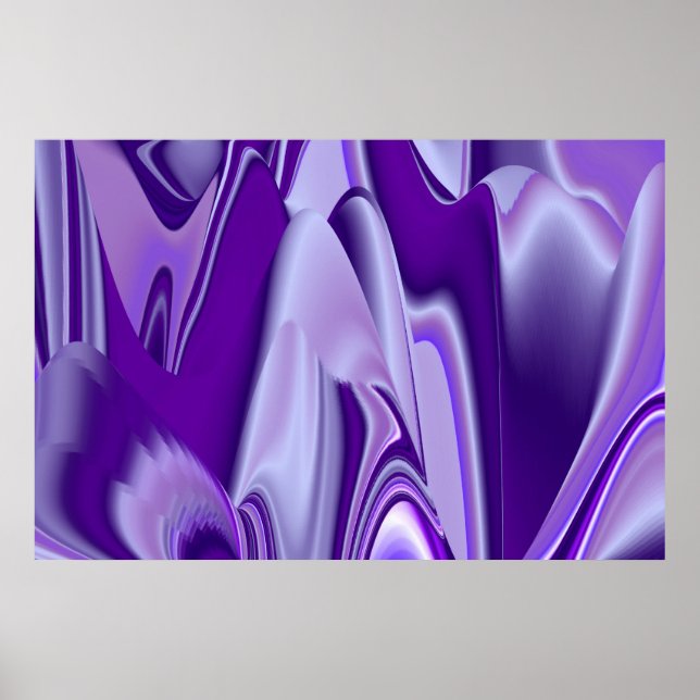 Poster Sonhos Arco-íris de Flor Roxa (Frente)