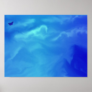 Poster sonhos azuis de néon