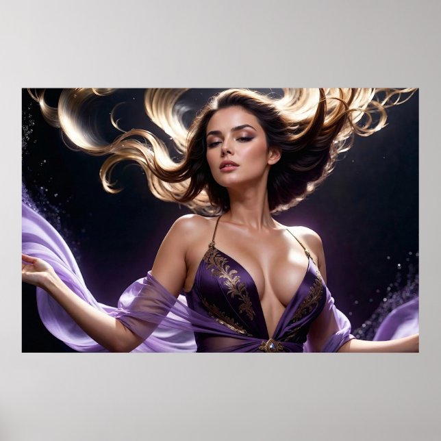 Poster Sonhos da Mulher Sedutora das Águas Roxas 6 (Frente)