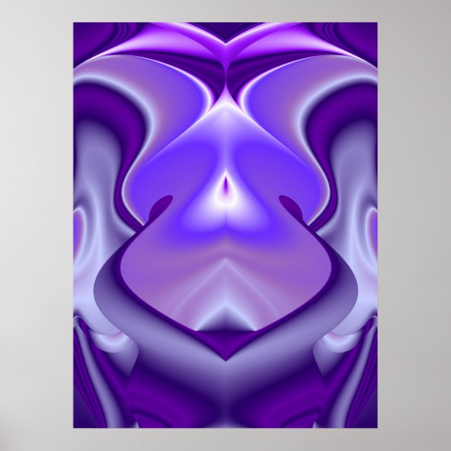 Poster Sonhos de Arco-íris de Flor Roxa (Frente)