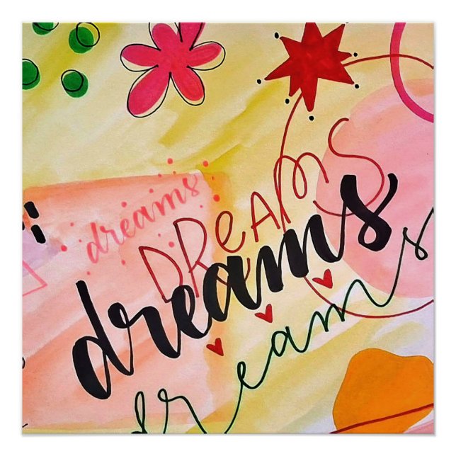 Pôster Sonhos de Cartaz Lustroso (Frente)