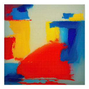 Pôster "Sonhos de Cobalto" Abstrato Art