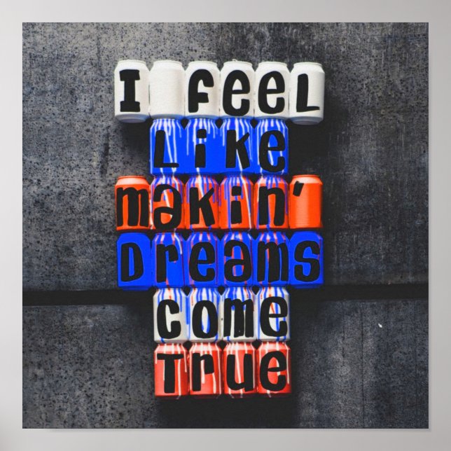 Poster Sonhos de fazer se tornam realidade, motivacionais (Frente)