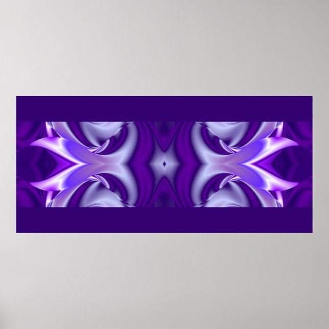 Pôster Sonhos de Flor Roxo, Arte Arco Arco-Íris Abstrato  (Frente)