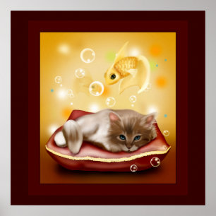 Poster Sonhos de gatinho