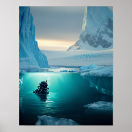 Poster Sonhos de gelo azul