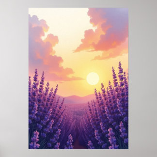 Poster Sonhos de Lavanda Encantados