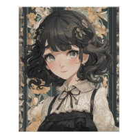 Sonhos De Manga Whimsical: Fantasia De Vestido Neg