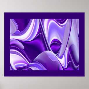 Poster Sonhos de neve roxa, Abstrato Fantasia Arte Arco-