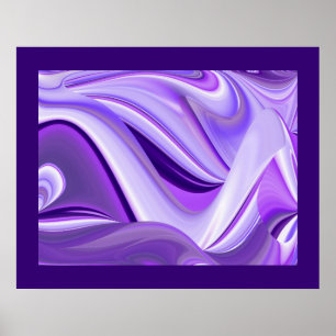 Pôster Sonhos de neve roxa, Abstrato Fantasia Arte Arco-Í