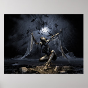 Pôster Sonhos do vôo, arte surreal