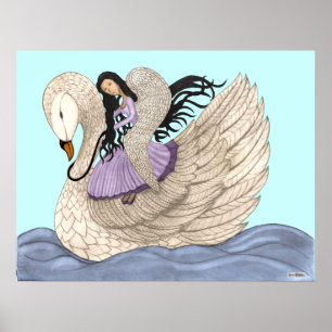 Poster Sonhos doces (o anjo & a cisne) (cor completa)