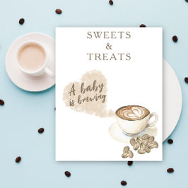 Poster SONHOS E TRATADOS DE chá de fraldas para café