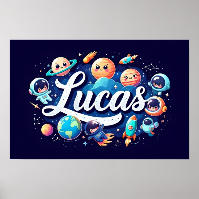 Poster Sonhos Espaciais Lucas Wall Art (Frente)